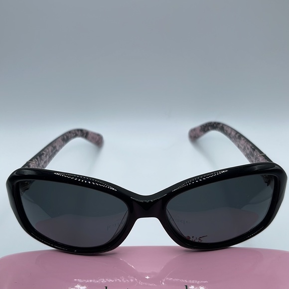 NWOT. Kate Spade Cheyenne/P/S sunglasses. Black and gold oval frames. - Picture 2 of 6